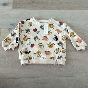 New girls Zara crew neck sweatshirt sz 18-24 months